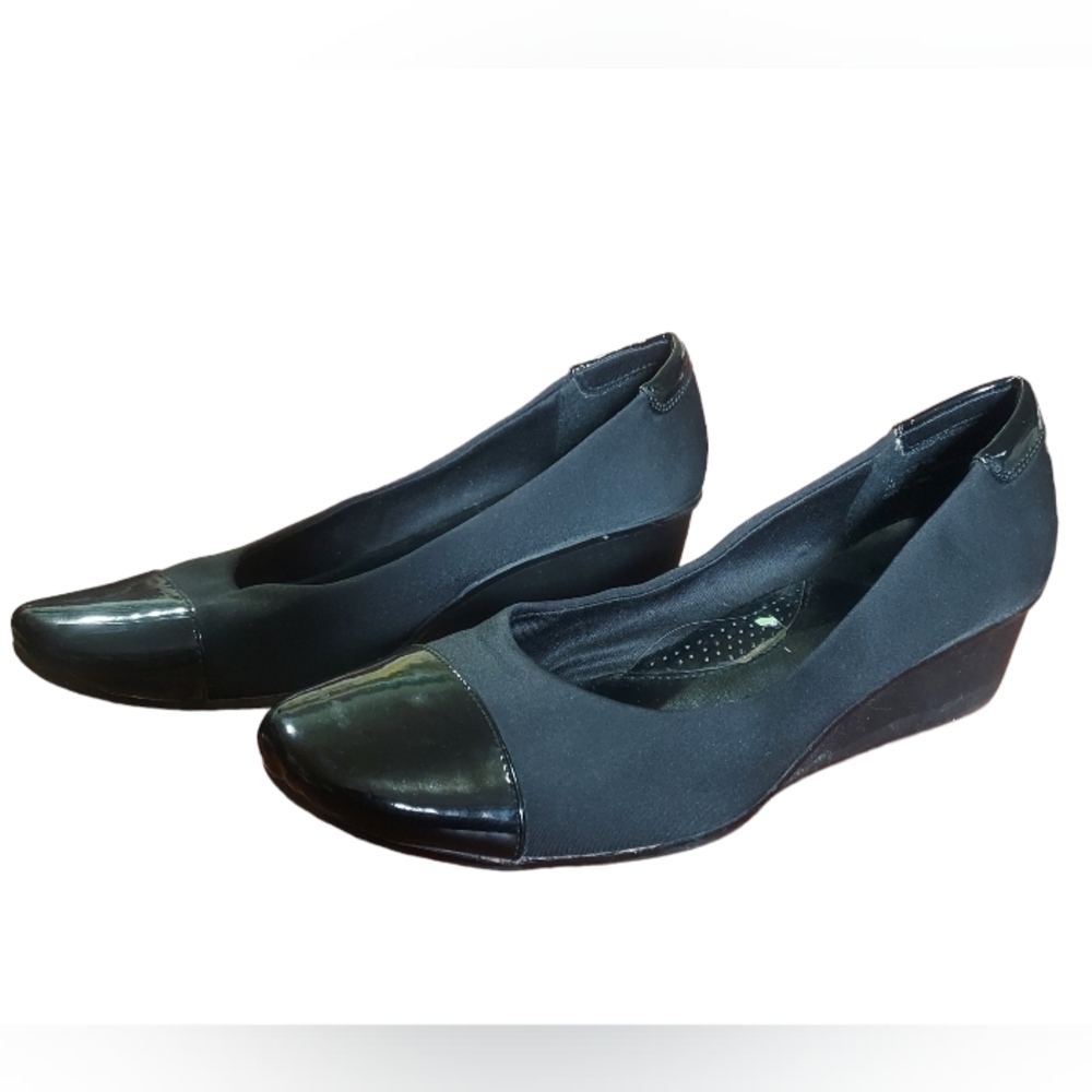 Studio Works Comfort Shoes 10 Wedge Heel 1.5" Black. (0001)